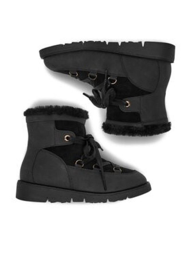 DeeZee Śniegowce 17125-1-BLACK PU Czarny