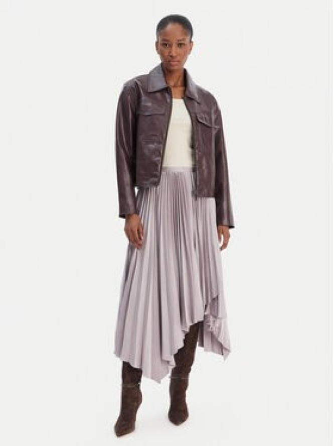 BOSS Spódnica plisowana C_Vlantel 50558807 Fioletowy Regular Fit