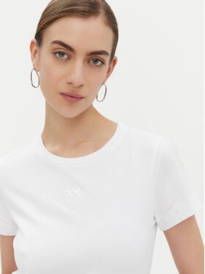 PINKO T-Shirt Bussolotto 100355 Biały Regular Fit
