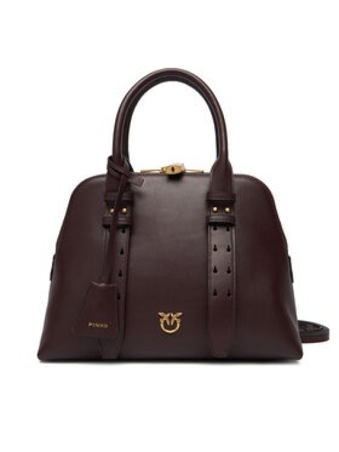 PINKO Torebka Bowling Bag Medium AI 25-26 PLTT 105906 A0QO Bordowy