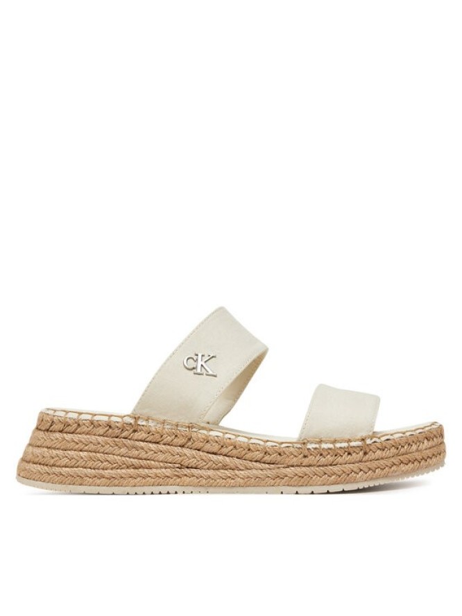 Calvin Klein Jeans Espadryle Sporty Rope Mg Lth Webbing YW0YW01704 Beżowy
