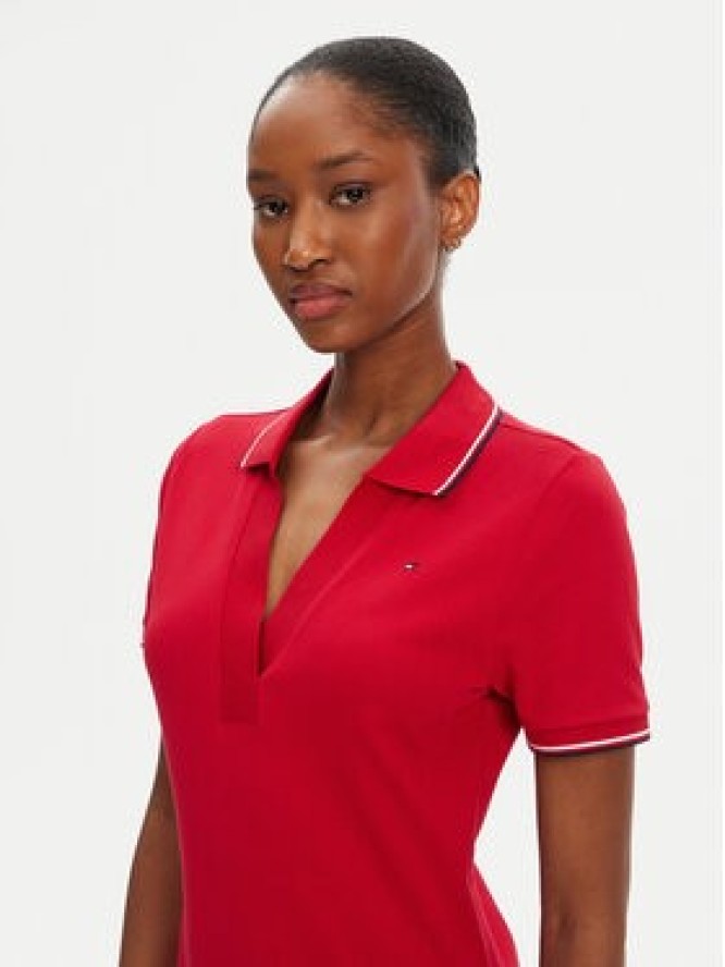 Tommy Hilfiger Sukienka codzienna 1985 WW0WW45740 Czerwony Slim Fit