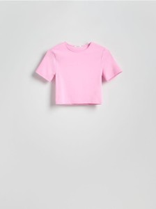 Krótki t-shirt - różowy