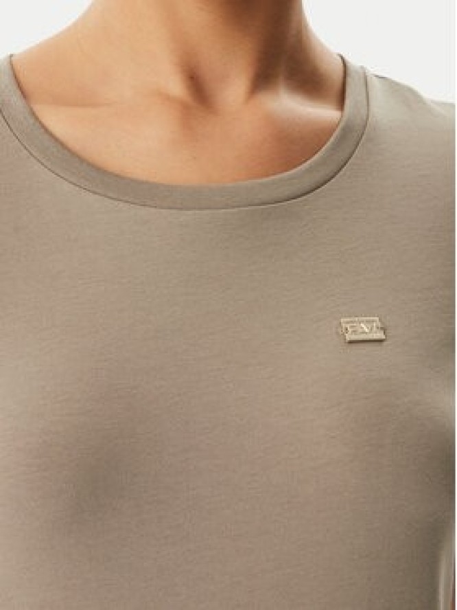 EA7 Emporio Armani T-Shirt 7W001045 AF10373 U6167 Brązowy Regular Fit