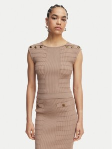 Guess Bluzka W5YR12 Z0130 Brązowy Regular Fit