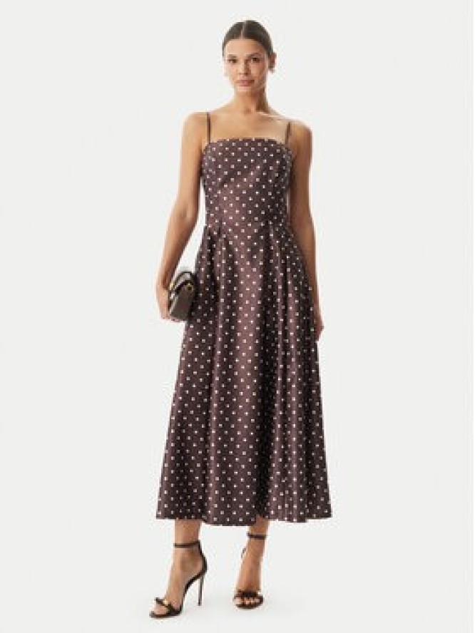 Rinascimento Sukienka koktajlowa CFC0129296003 Brązowy ciemny Regular Fit