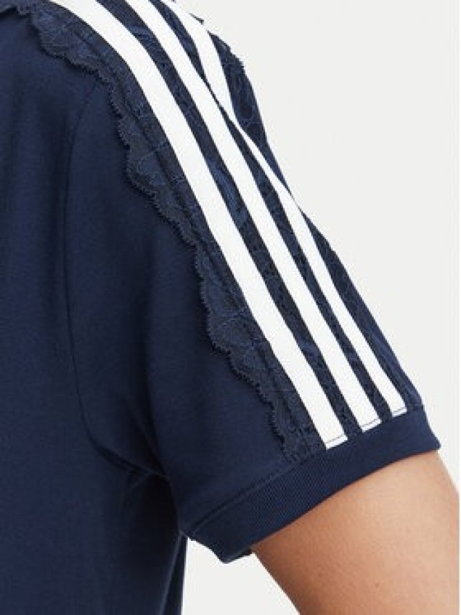 adidas T-Shirt Lace 3 Stripes LG4264 Granatowy Regular Fit