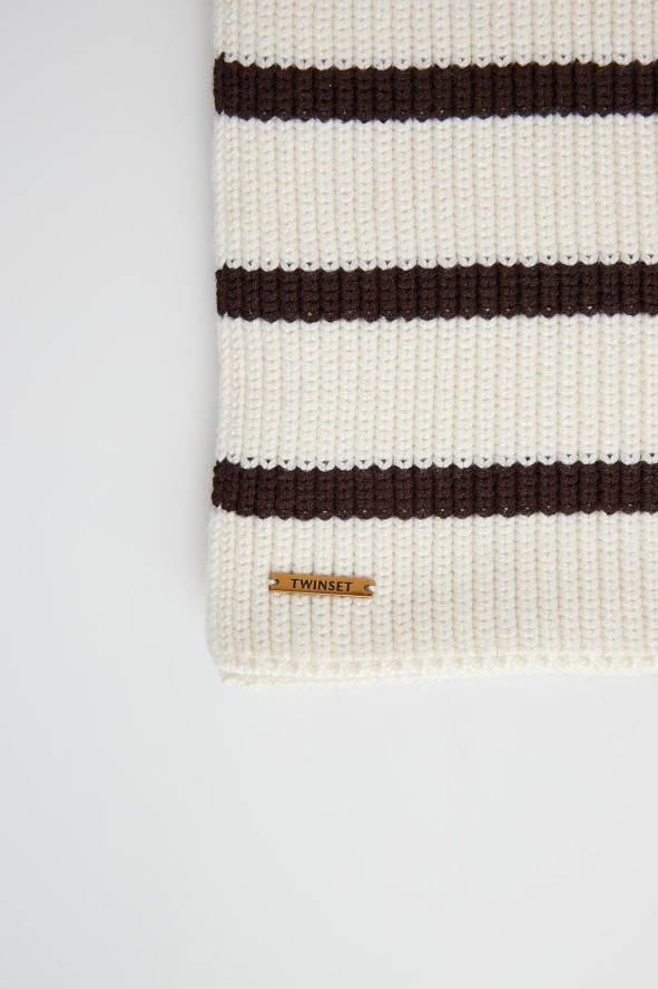 Szalik damski z wełną TWINSET U&B