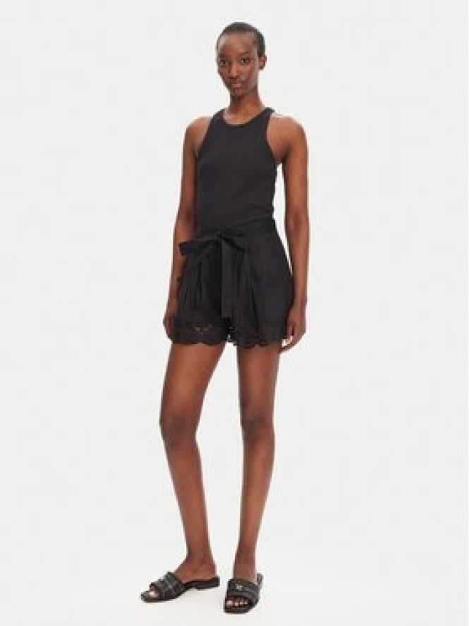 TWINSET Szorty materiałowe 251TT2096 Czarny Regular Fit