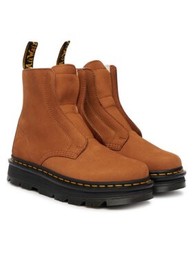 Dr. Martens Botki ZEBZAG LACELESS WARM LINED DM42019200 Brązowy