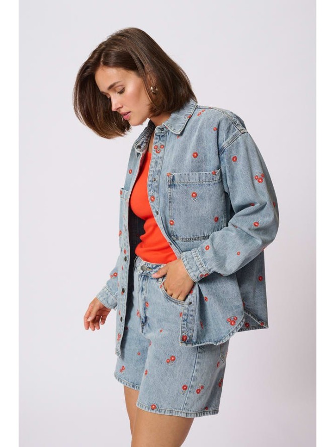 Kaffe Kurtka dżinsowa w kolorze błękitnym rozmiar: 36