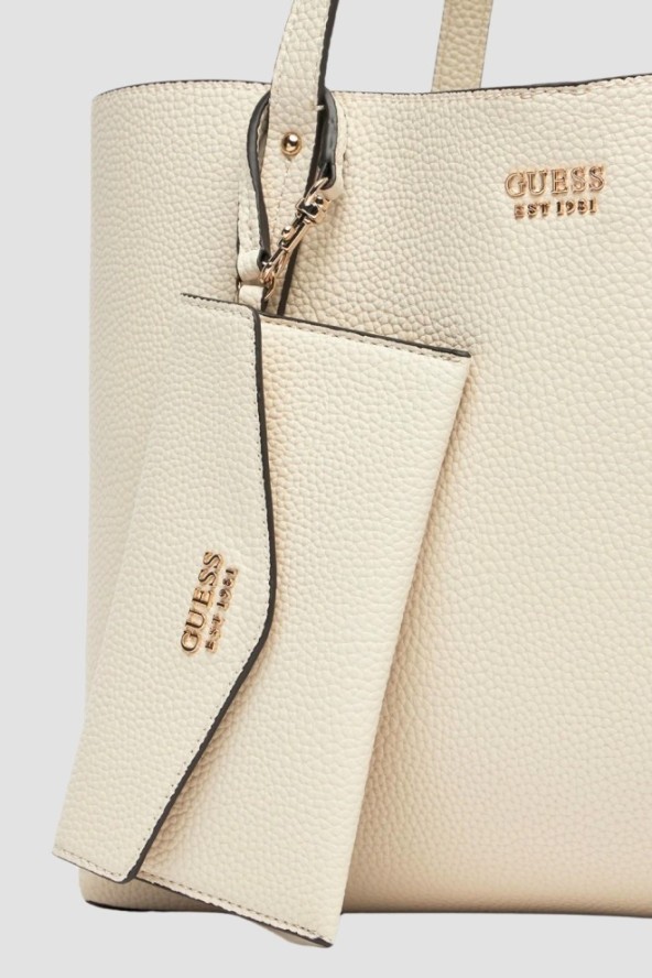 GUESS Beżowa shopperka damska 3 w 1 Brenton
