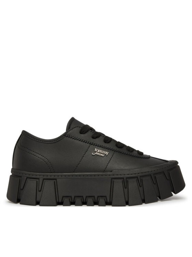 Tommy Jeans Sneakersy Tjw Platform Sneaker Leather Lc EN0EN03165 Czarny