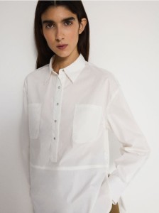 Koszula z kieszeniami - biały