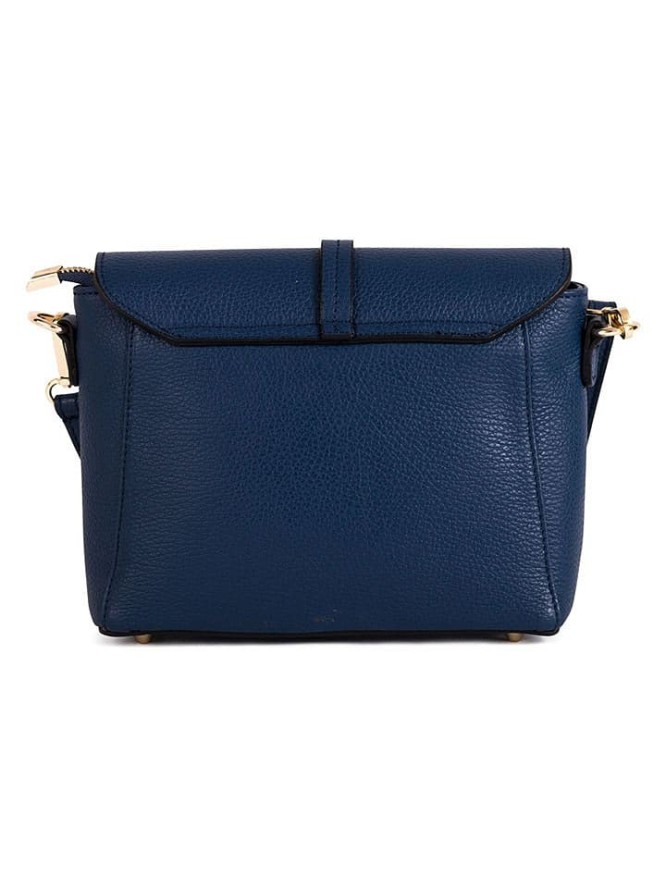 Pia Sassi Skórzana torebka "La Marmora" w kolorze granatowym - 25 x 19 x 8 cm rozmiar: onesize