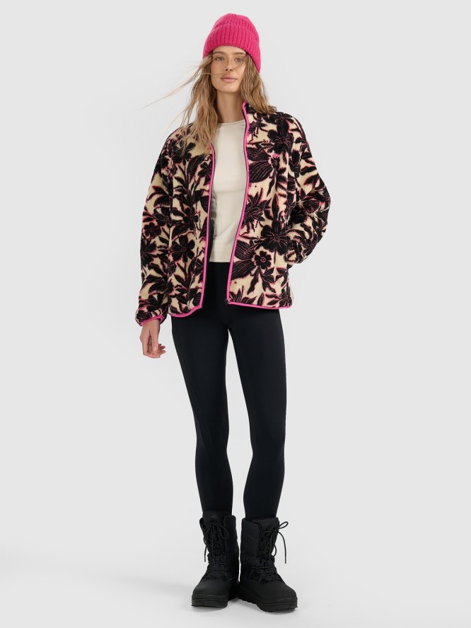 4F Polar ze stójką oversize damski - multikolor S