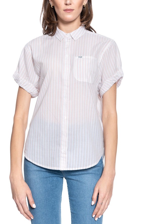 DAMSKA KOSZULA MATERIAŁOWA WRANGLER SUMMER SHIRT LAVENDAR HAZE W5R71YP14 112130319