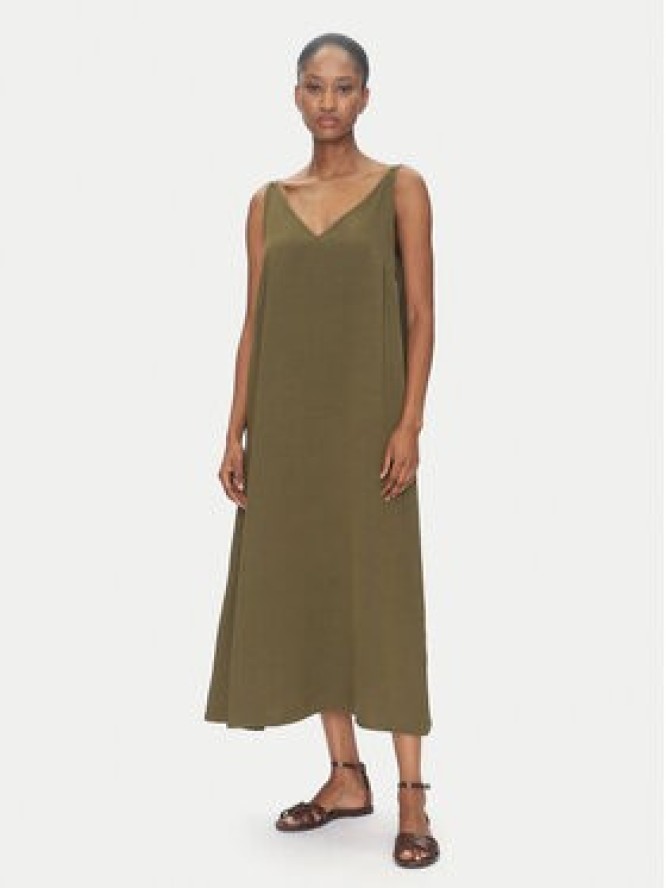 ViCOLO Sukienka letnia TD0758 Khaki Regular Fit
