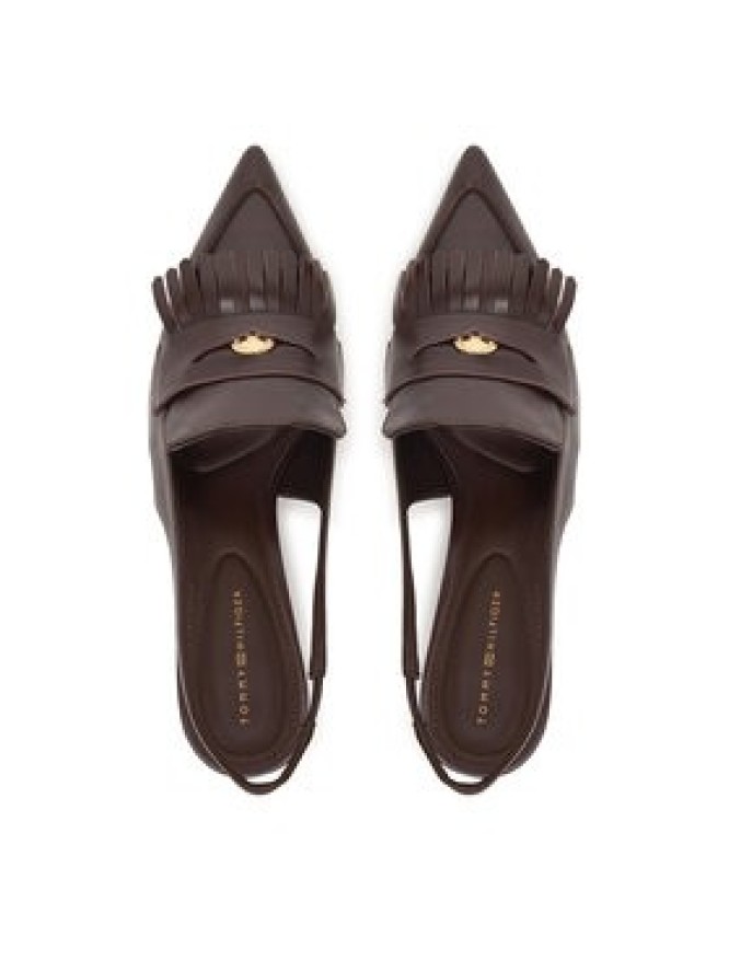Tommy Hilfiger Czółenka Th Penny Bar Pointy Sling Back FW0FW09535 Brązowy