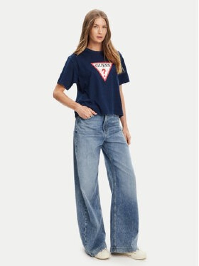 Guess Jeans T-Shirt W5GI20 KCTG1 Granatowy Regular Fit