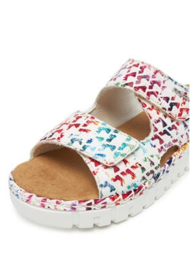 Rieker Klapki V1392-90 Biały