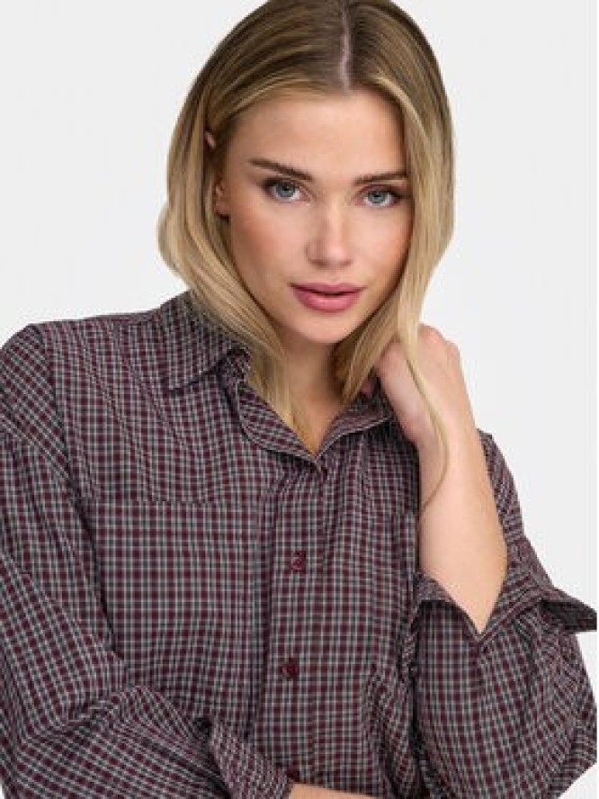 ONLY Koszula Fenna 15375372 Fioletowy Oversize