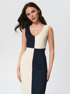 Sukienka midi - granatowy