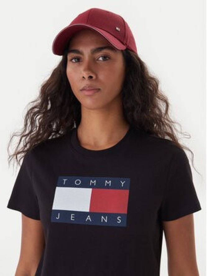 Tommy Jeans T-Shirt Flag DW0DW22562 Czarny Regular Fit