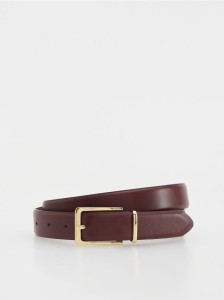 Pasek z klamrą - bordowy