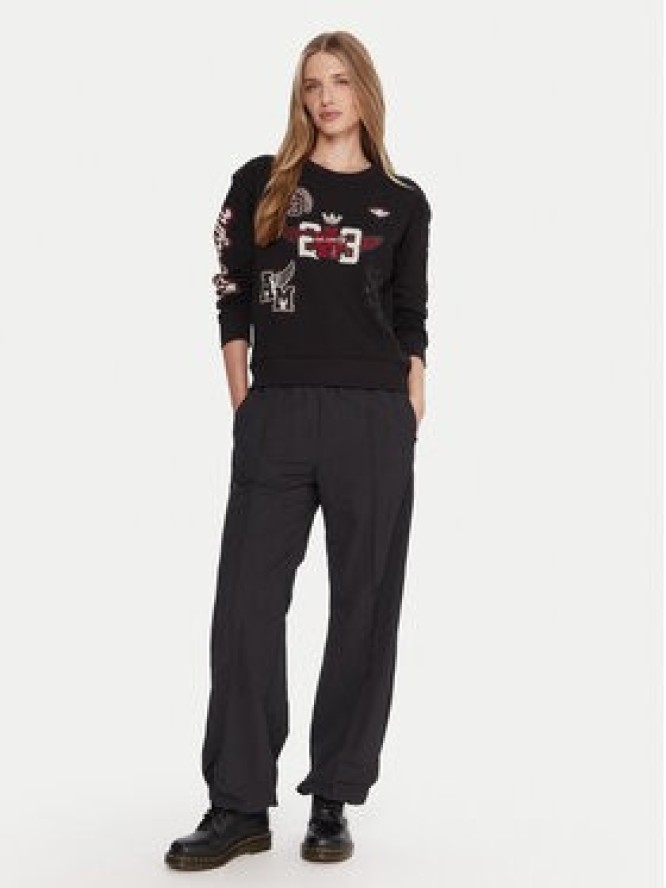 Aeronautica Militare T-Shirt 242FE1970DF567 Czarny Regular Fit