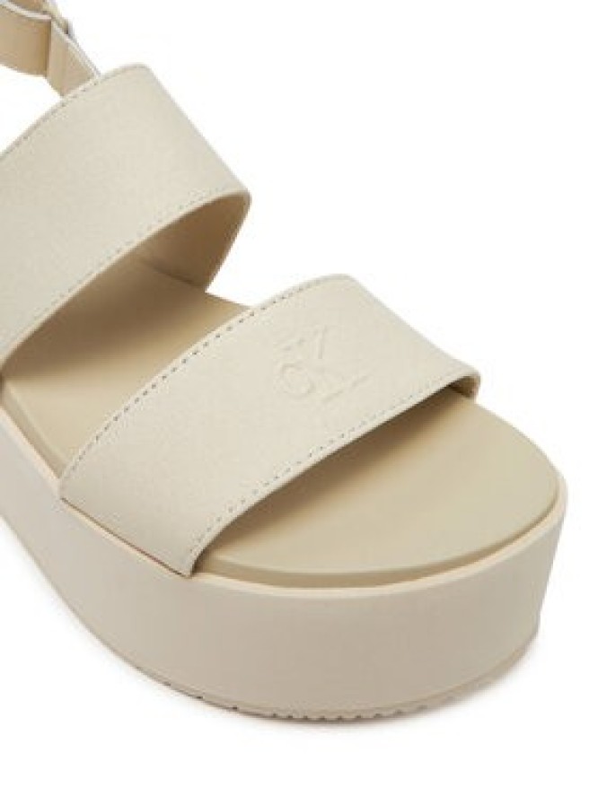 Calvin Klein Jeans Sandały Flatform Sandal Sling In YW0YW01788 Écru
