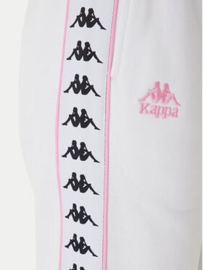 Kappa Spodnie dresowe Banda Adina 321Y8EW Biały Regular Fit