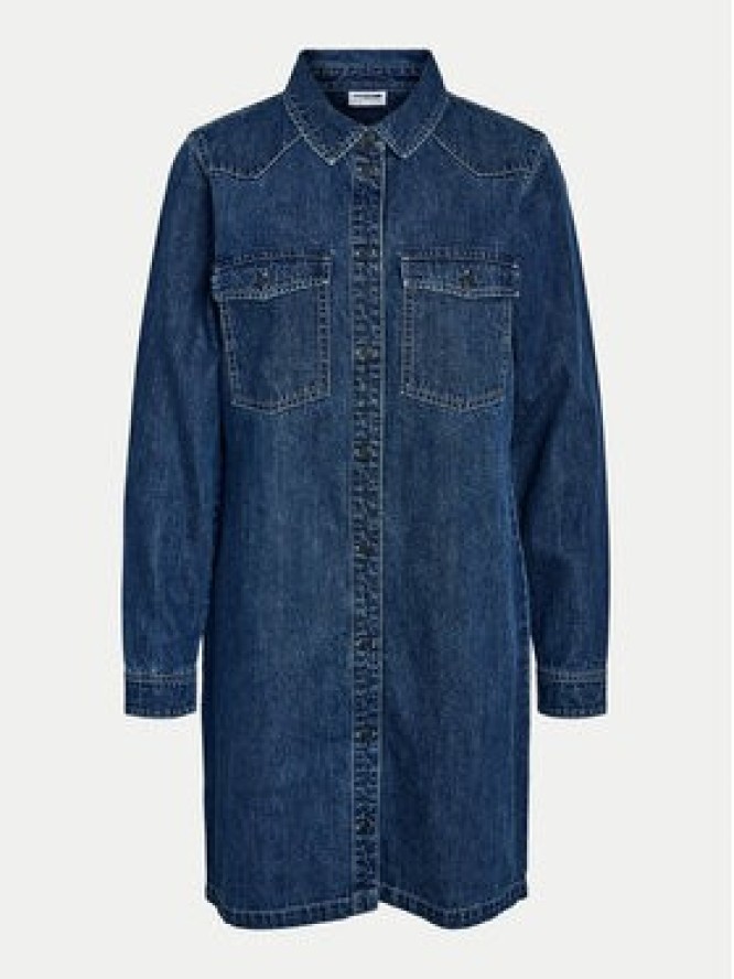 Noisy May Sukienka jeansowa New Signe 27034106 Granatowy Relaxed Fit