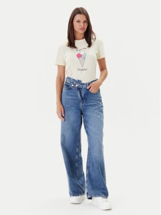 ONLY T-Shirt Fun Life 15349901 Żółty Regular Fit