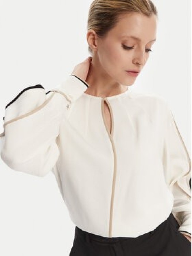 BOSS Bluzka Banariah 50546147 Écru Regular Fit