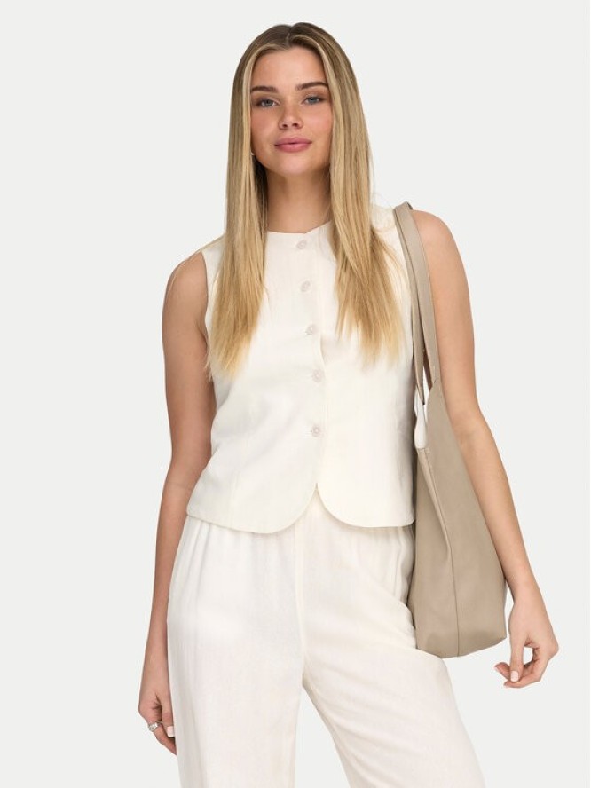 ONLY Kamizelka garniturowa Goa 15363724 Biały Regular Fit