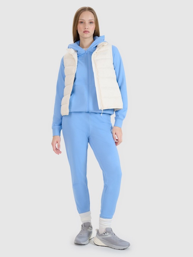 4F Bezrękawnik puchowy z wypełnieniem naturalnym damski - biały L