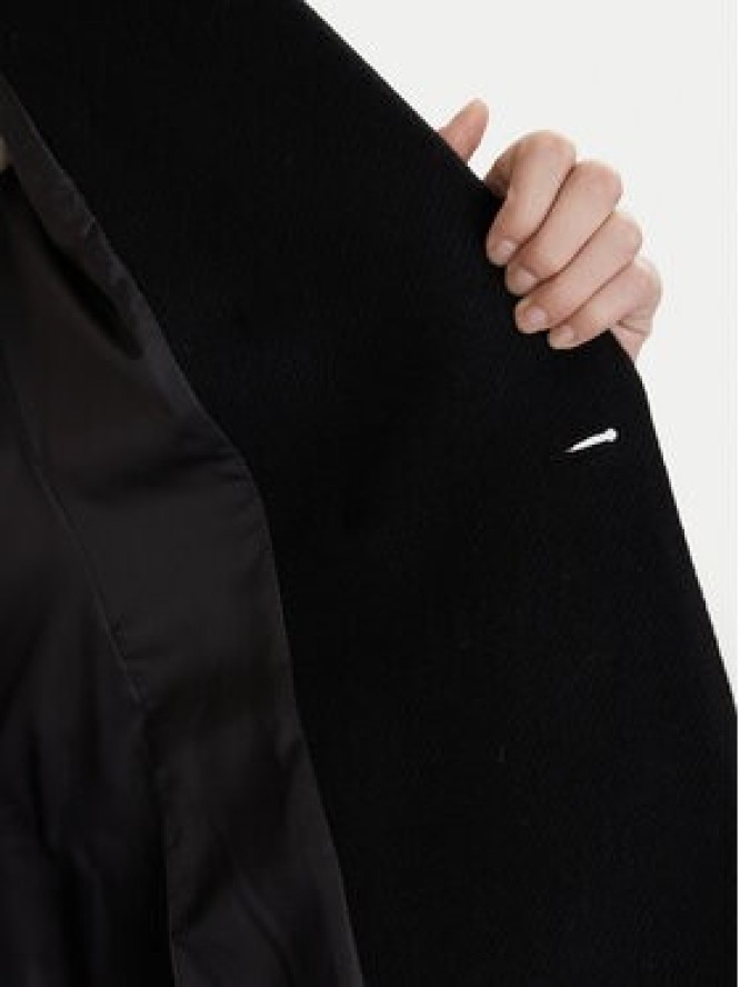 Morgan Płaszcz wełniany 252-GATIM.F Czarny Regular Fit