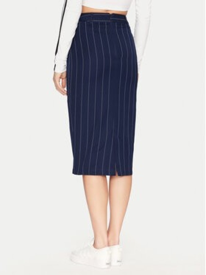 adidas Spódnica ołówkowa Pinstripe JD2576 Granatowy Slim Fit