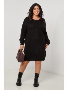 Curvy Lady Sukienka dzianinowa w kolorze czarnym rozmiar: 40/42