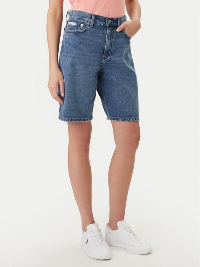 Calvin Klein Jeans Szorty jeansowe LV047F674G Niebieski Loose Fit