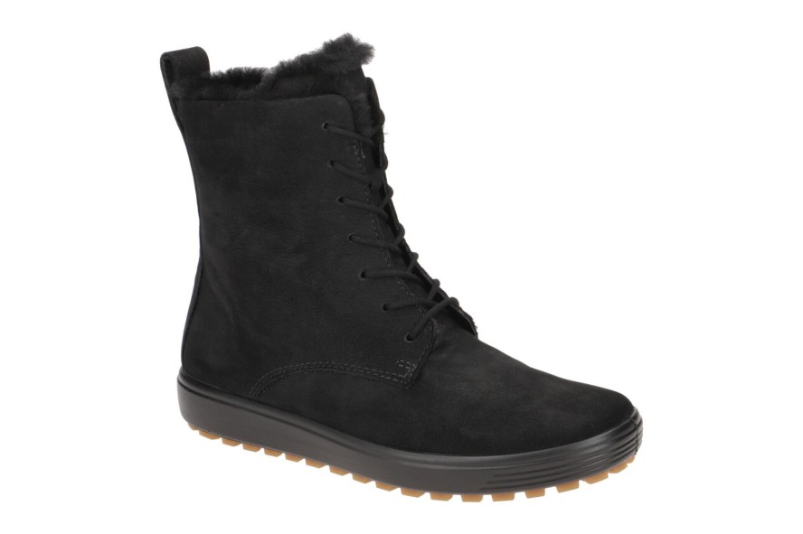 ECCO Buty damskie Soft 7 Tred Fleece-lined Mid-cut Boot W black-38