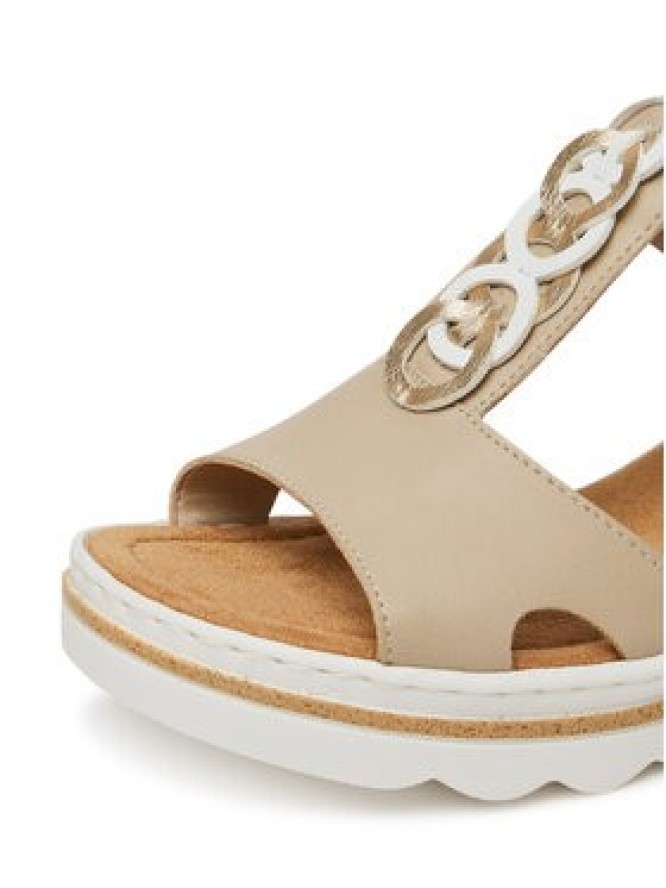 Rieker Sandały 67498-62 Beżowy