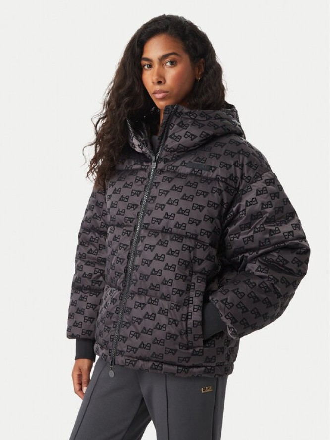EA7 Emporio Armani Kurtka zimowa 7W001504 AF27530 F8033 Szary ciemny Relaxed Fit