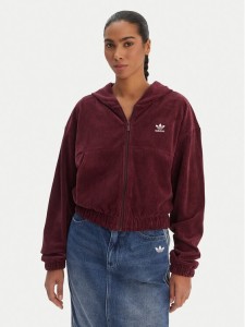 adidas Bluza Essentials Chenile KE1119 Bordowy Loose Fit