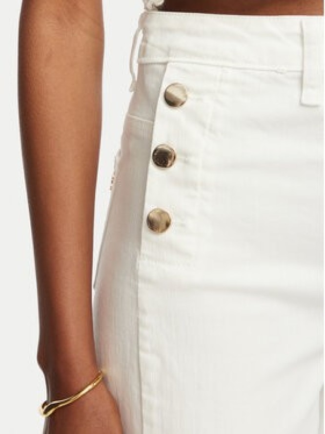Rinascimento Jeansy CFC0127565003 Biały Wide Leg