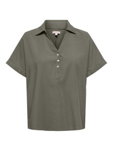 ONLY Polo Aris 15364279 Zielony Loose Fit