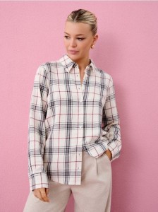 Koszula w kratę - wielobarwny