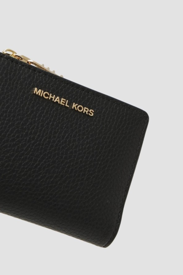 MICHAEL KORS Czarny portfel skórzany