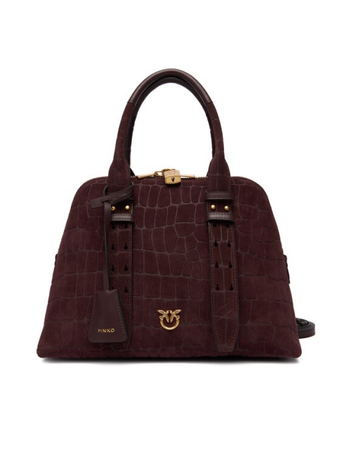 PINKO Torebka Bowling Bag Medium AI 25-26 PLTT 105906 A2YW Bordowy